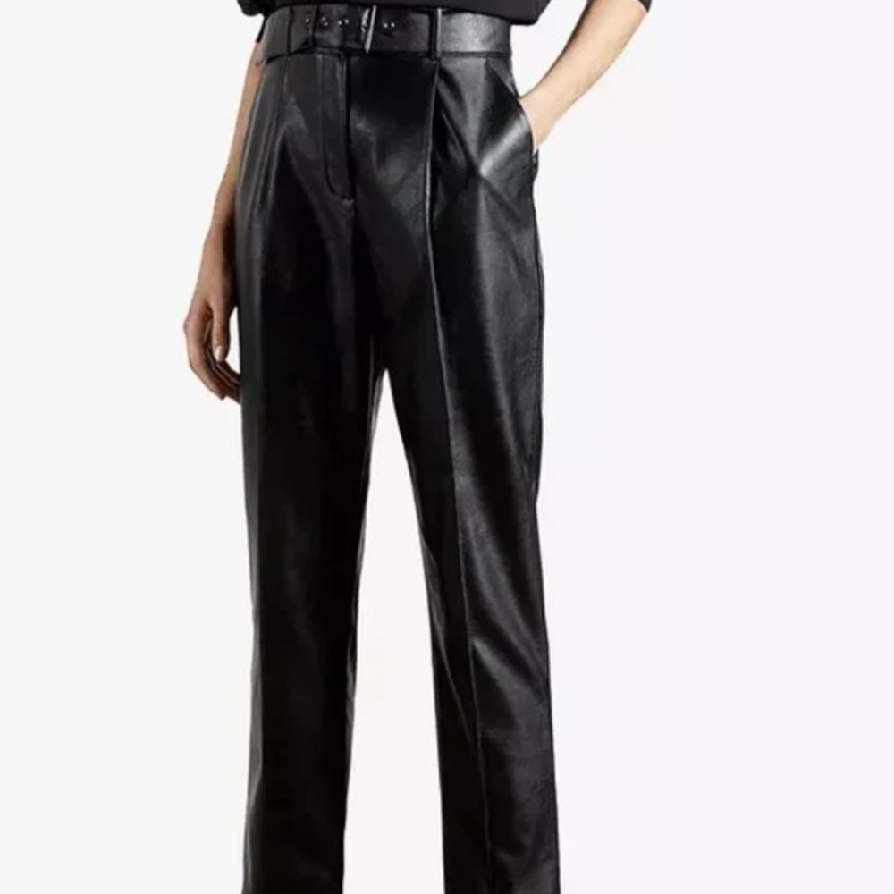NWT! Ted Baker London Faydell Feaux Leather Trousers